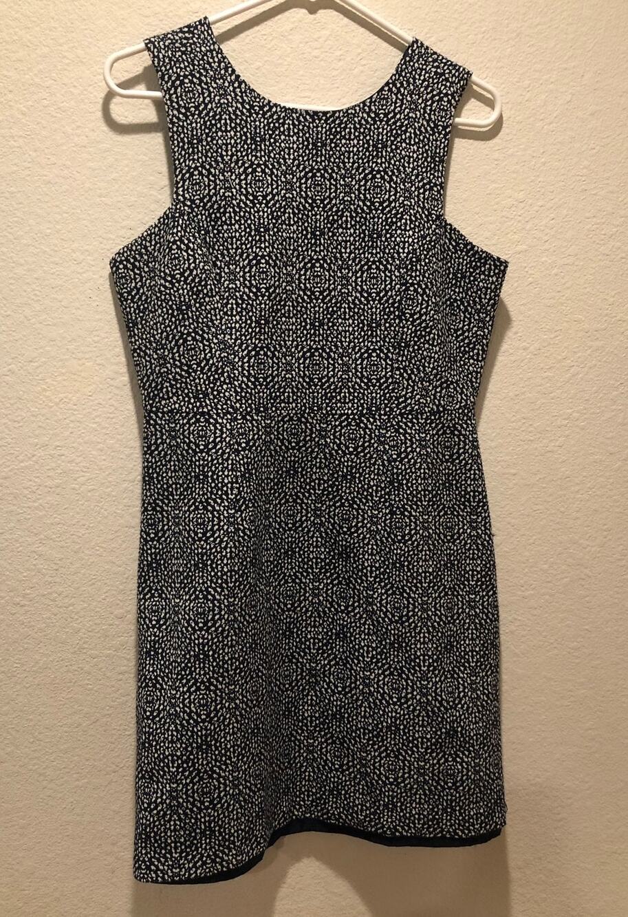 ONLY Blue White Geometric Sleeveless Sheath Mini Dress Size 38